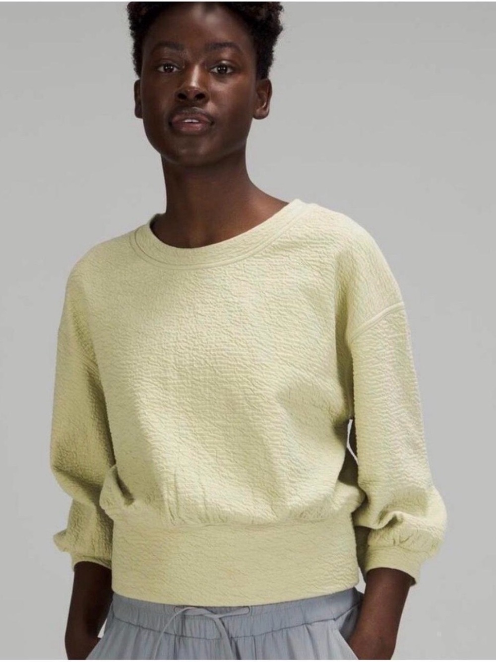 Lululemon Textured Crewneck Pullover Dew Green 12